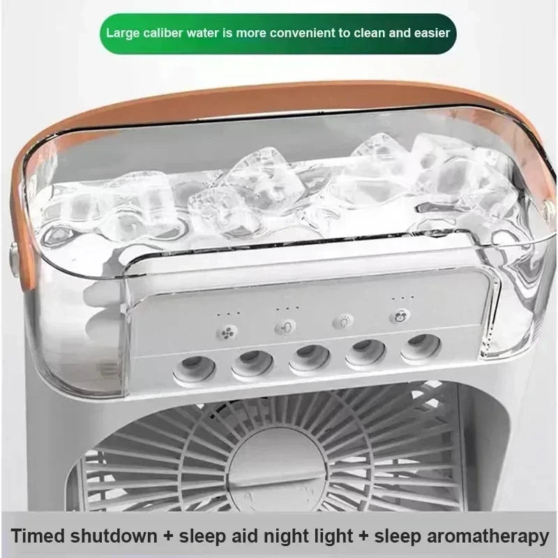 New 3 In 1 Fan LED Light Portable Humidifier