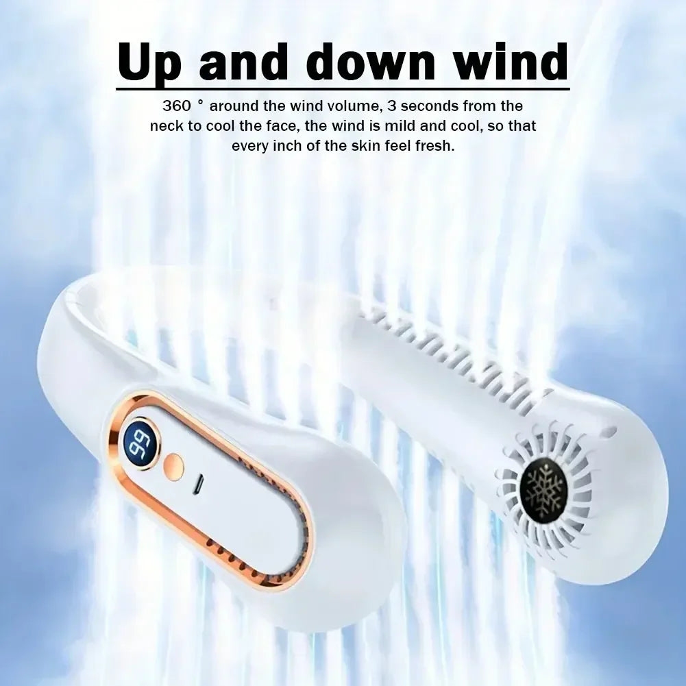 Portable Mini 
Hanging Neck Fan USB Rechargeable