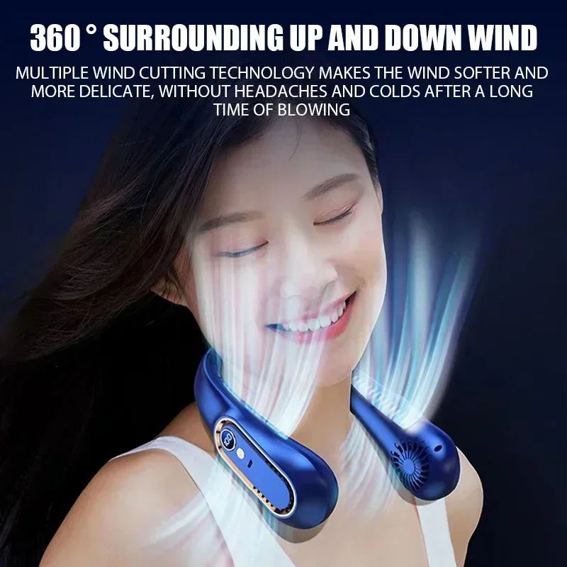 Portable Mini 
Hanging Neck Fan USB Rechargeable