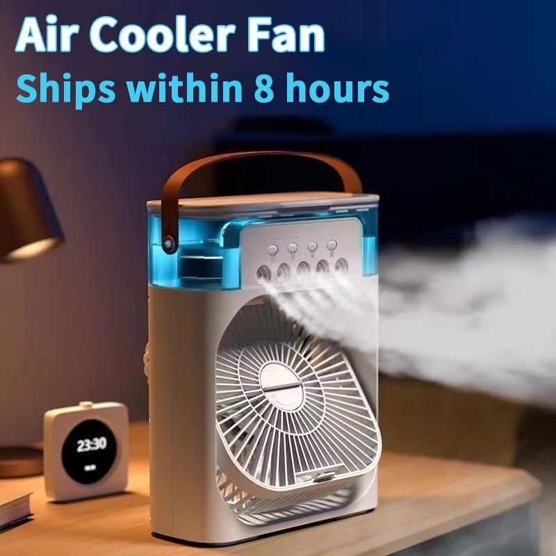 New 3 In 1 Fan LED Light Portable Humidifier