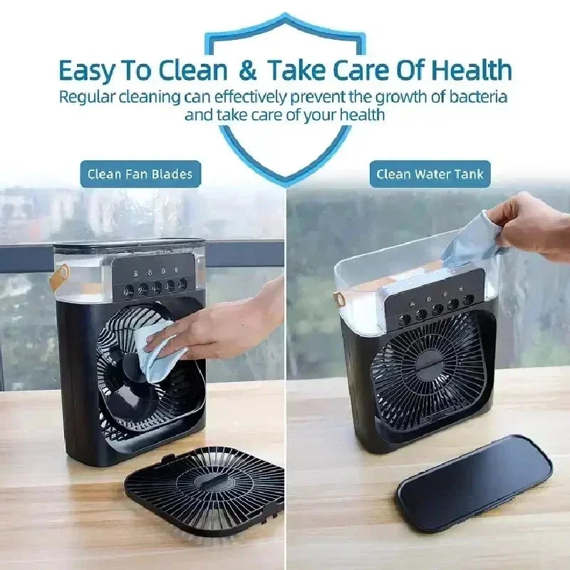 New 3 In 1 Fan LED Light Portable Humidifier