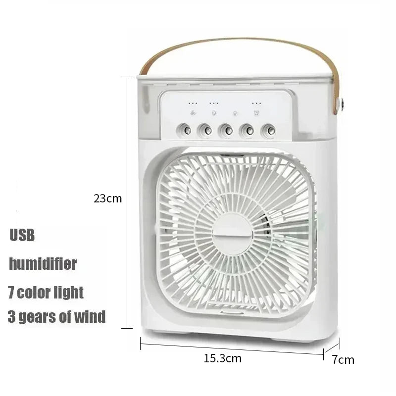 New 3 In 1 Fan LED Light Portable Humidifier