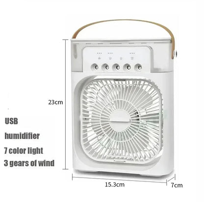 New 3 In 1 Fan LED Light Portable Humidifier