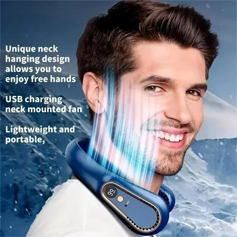 Portable Mini 
Hanging Neck Fan USB Rechargeable