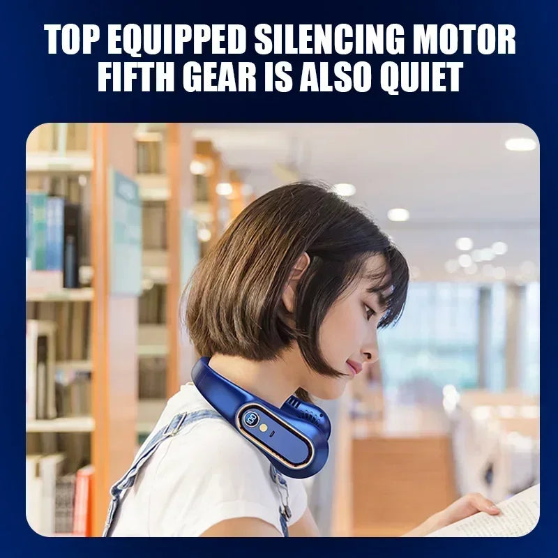 Portable Mini 
Hanging Neck Fan USB Rechargeable