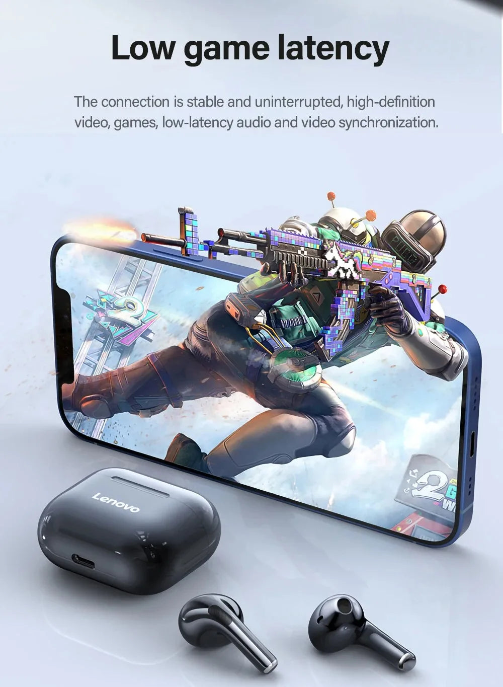 New Lenovo LP40 Earphones TWS Wireless Bluetooth