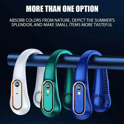 Portable Mini 
Hanging Neck Fan USB Rechargeable