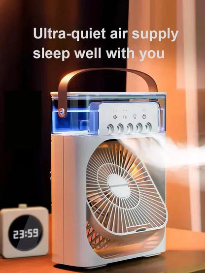 New 3 In 1 Fan LED Light Portable Humidifier