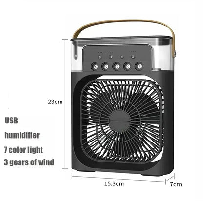 New 3 In 1 Fan LED Light Portable Humidifier