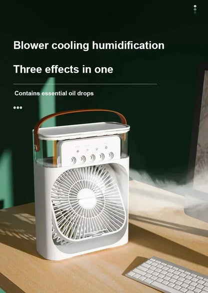 New 3 In 1 Fan LED Light Portable Humidifier